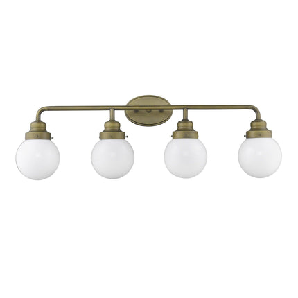 Portsmith 4-Light Raw Brass Vanity Vanity Lighting TriadCommerceInc   
