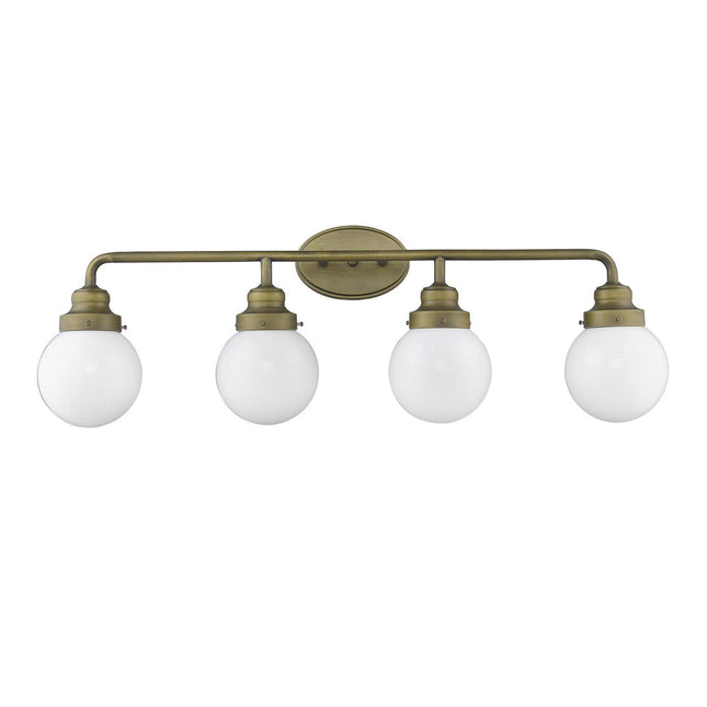 Portsmith 4-Light Raw Brass Vanity Vanity Lighting TriadCommerceInc   