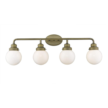 Portsmith 4-Light Raw Brass Vanity Vanity Lighting TriadCommerceInc   