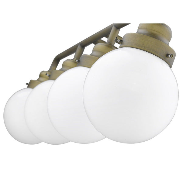 Portsmith 4-Light Raw Brass Vanity Vanity Lighting TriadCommerceInc   