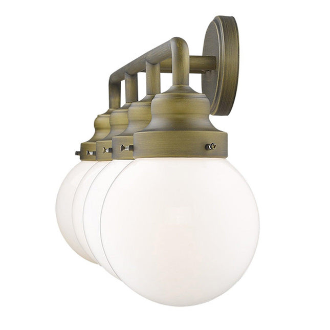 Portsmith 4-Light Raw Brass Vanity Vanity Lighting TriadCommerceInc   