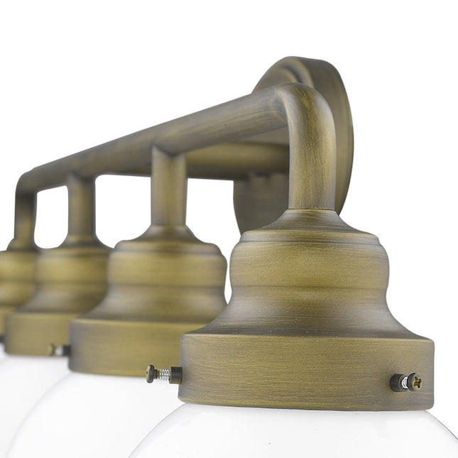 Portsmith 4-Light Raw Brass Vanity Vanity Lighting TriadCommerceInc   