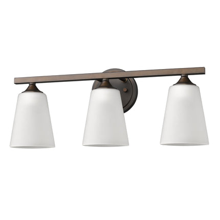 Three Light Bronze Metal Vanity Wall Light Fixture for Bedroom and Dressing Room Home Decor > Lighting > Wall Lighting > Wall Sconces TriadCommerceInc