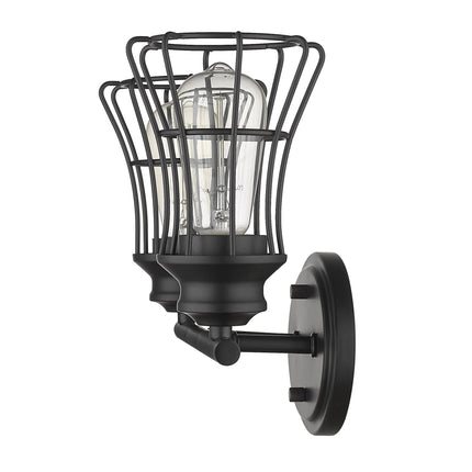 Matte Black Two Light Cage Wall Sconce Vintage Style Home Decor > Lighting > Wall Lighting > Wall Sconces TriadCommerceInc