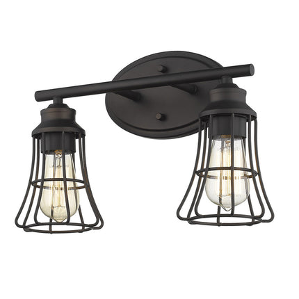 Two Light Bronze Cage Wall Sconce Vintage Lighting Fixture Home Decor > Lighting > Wall Lighting > Wall Sconces TriadCommerceInc