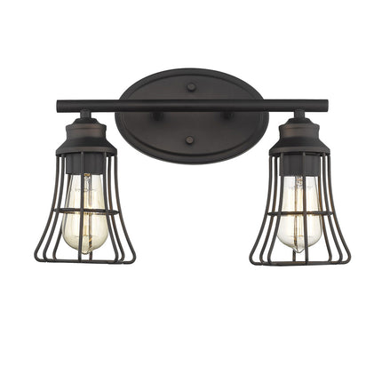 Two Light Bronze Cage Wall Sconce Vintage Lighting Fixture Home Decor > Lighting > Wall Lighting > Wall Sconces TriadCommerceInc