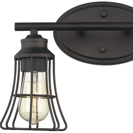Two Light Bronze Cage Wall Sconce Vintage Lighting Fixture Home Decor > Lighting > Wall Lighting > Wall Sconces TriadCommerceInc