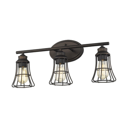 3-Light Bronze Cage Wall Sconce Home Decor > Lighting > Wall Lighting > Wall Sconces TriadCommerceInc