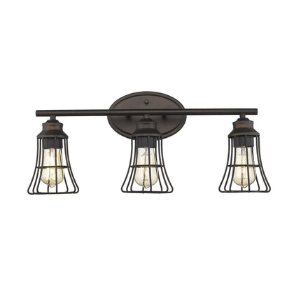 3-Light Bronze Cage Wall Sconce Home Decor > Lighting > Wall Lighting > Wall Sconces TriadCommerceInc