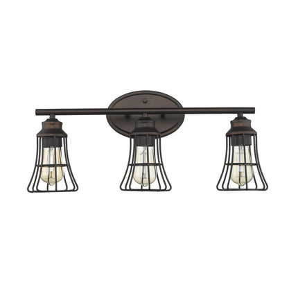 3-Light Bronze Cage Wall Sconce Home Decor > Lighting > Wall Lighting > Wall Sconces TriadCommerceInc