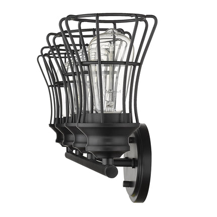 Piers 4-Light Matte Black Industrial Vanity Light Fixture Home Decor > Lighting > Wall Lighting > Wall Sconces TriadCommerceInc