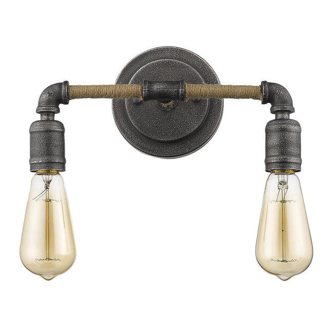 Two Light Industrial Textured Gray Wall Light Home Decor > Lighting > Wall Lighting > Wall Sconces TriadCommerceInc