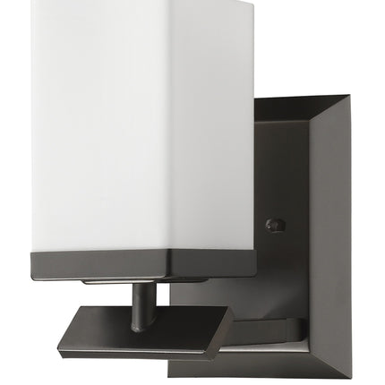 Bronze Frosted Glass Wall Sconce One Light Fixture Home Decor > Lighting > Wall Lighting > Wall Sconces TriadCommerceInc