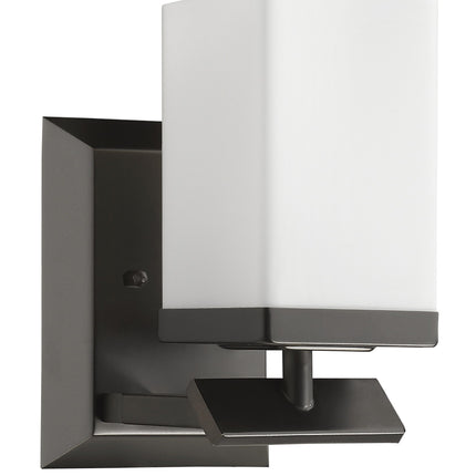 Bronze Frosted Glass Wall Sconce One Light Fixture Home Decor > Lighting > Wall Lighting > Wall Sconces TriadCommerceInc