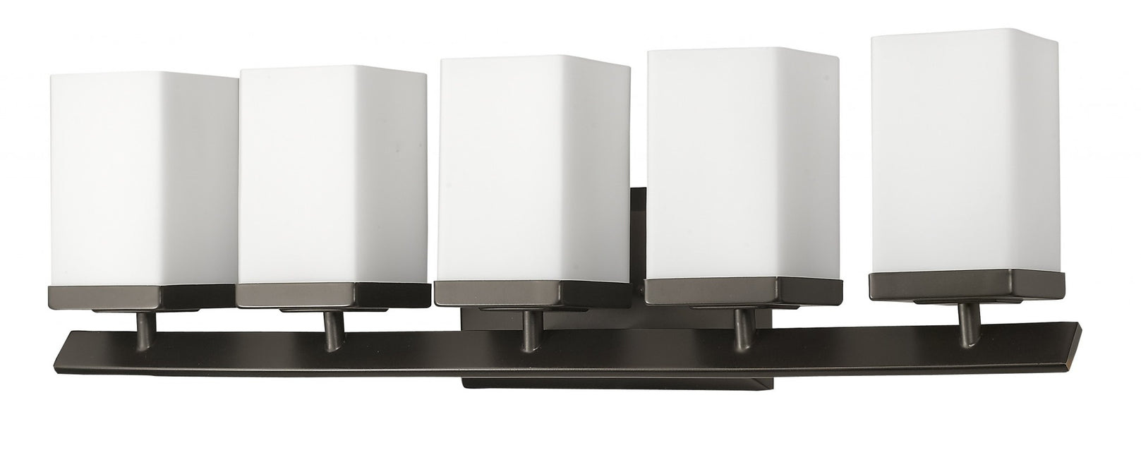 Burgundy 5-Light Oil Rubbed Bronze Vanity Light with Etched Glass Shades Home Decor > Lighting > Wall Lighting > Wall Sconces TriadCommerceInc