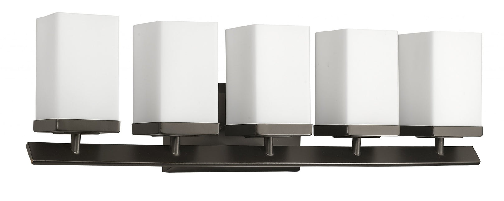 Burgundy 5-Light Oil Rubbed Bronze Vanity Light with Etched Glass Shades Home Decor > Lighting > Wall Lighting > Wall Sconces TriadCommerceInc