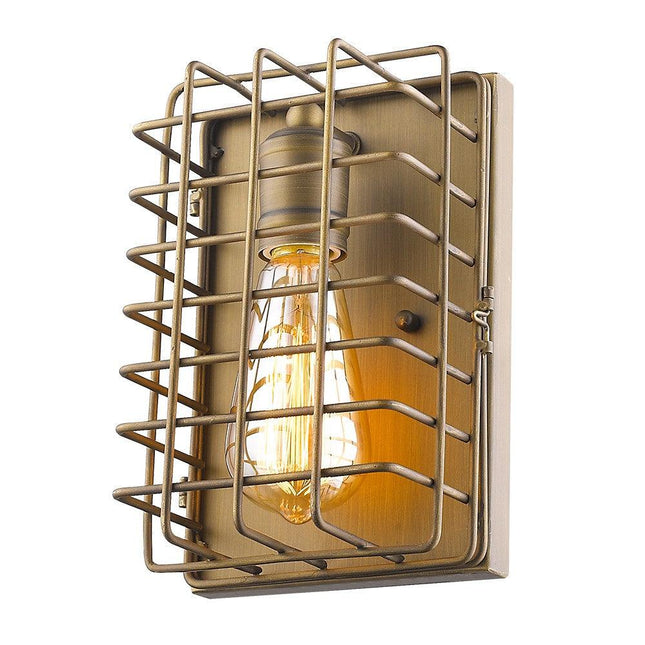 Light Gold Cage Wall Sconce Home Decor > Lighting > Wall Lighting > Wall Sconces TriadCommerceInc