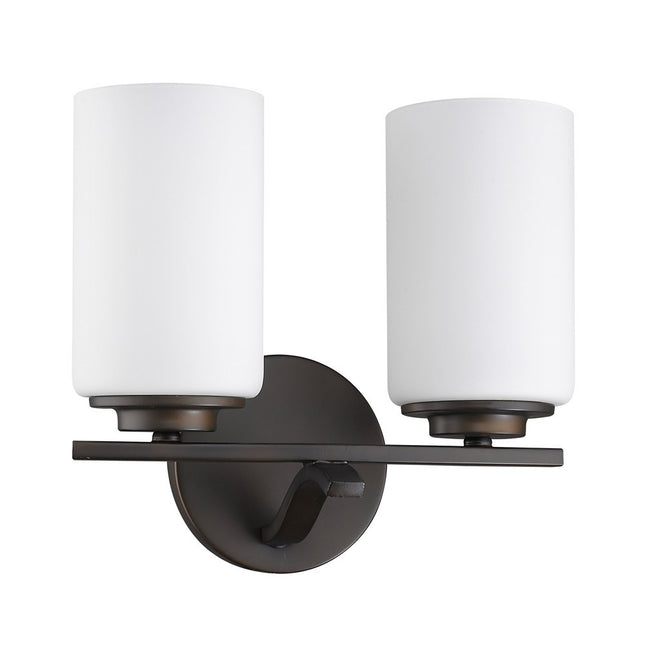 Two Light Bronze Glass Wall Sconce Modern Lighting Fixture Home Decor > Lighting > Wall Lighting > Wall Sconces TriadCommerceInc