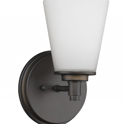 Bronze Wall Light with Frosted Glass Shade Modern Bathroom Vanity Light Home Decor > Lighting > Wall Lighting > Wall Sconces TriadCommerceInc