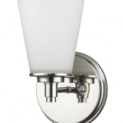 Silver Wall Light with Frosted Glass Shade Modern Sconce Lighting Fixture Home Decor > Lighting > Wall Lighting > Wall Sconces TriadCommerceInc