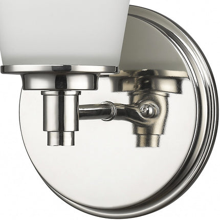Silver Wall Light with Frosted Glass Shade Modern Sconce Lighting Fixture Home Decor > Lighting > Wall Lighting > Wall Sconces TriadCommerceInc
