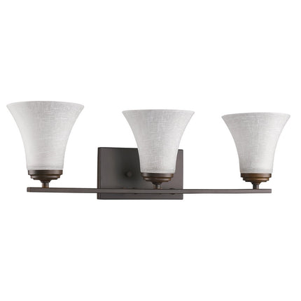 Three Light Bronze Wall Sconce with Tapered Glass Shades Home Decor > Lighting > Wall Lighting > Wall Sconces TriadCommerceInc