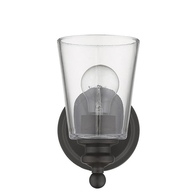 Antique Bronze Glass Shade Wall Sconce One Light Home Decor > Lighting > Wall Lighting > Wall Sconces TriadCommerceInc