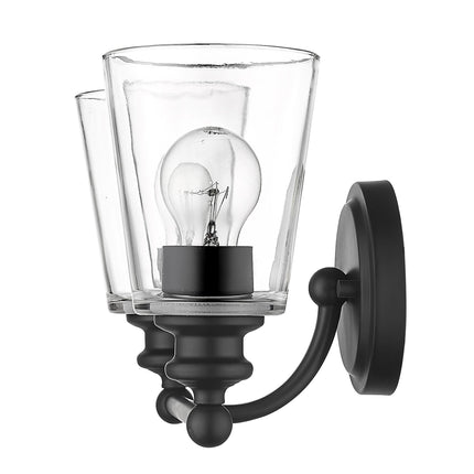 Matte Black Two Light Glass Shade Wall Sconce Home Decor > Lighting > Wall Lighting > Wall Sconces TriadCommerceInc