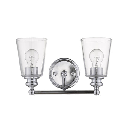 Two Light Silver Glass Shade Wall Sconce Lighting Fixture Home Decor > Lighting > Wall Lighting > Wall Sconces TriadCommerceInc