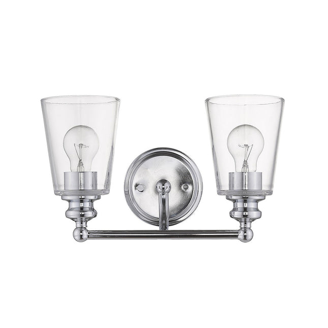 Two Light Silver Glass Shade Wall Sconce Lighting Fixture Home Decor > Lighting > Wall Lighting > Wall Sconces TriadCommerceInc
