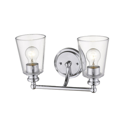 Two Light Silver Glass Shade Wall Sconce Lighting Fixture Home Decor > Lighting > Wall Lighting > Wall Sconces TriadCommerceInc