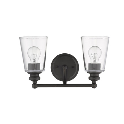 Two Light Antique Bronze Glass Shade Wall Sconce Lighting Fixture Home Decor > Lighting > Wall Lighting > Wall Sconces TriadCommerceInc