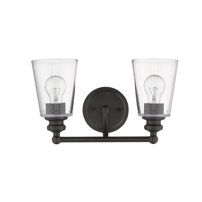 Two Light Antique Bronze Glass Shade Wall Sconce Lighting Fixture Home Decor > Lighting > Wall Lighting > Wall Sconces TriadCommerceInc