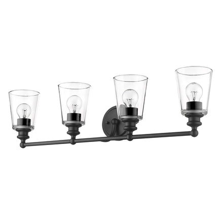 Ceil Matte Black 4-Light Vanity Light Fixture Home Decor > Lighting > Wall Lighting > Wall Sconces TriadCommerceInc