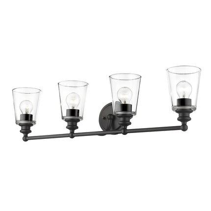 Ceil Matte Black 4-Light Vanity Light Fixture Home Decor > Lighting > Wall Lighting > Wall Sconces TriadCommerceInc