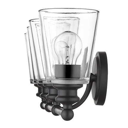 Ceil Matte Black 4-Light Vanity Light Fixture Home Decor > Lighting > Wall Lighting > Wall Sconces TriadCommerceInc