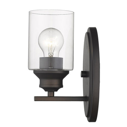 Bronze Wall Light with Clear Glass Shade Single Light Fixture Home Decor > Lighting > Wall Lighting > Wall Sconces TriadCommerceInc