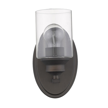 Bronze Wall Light with Clear Glass Shade Single Light Fixture Home Decor > Lighting > Wall Lighting > Wall Sconces TriadCommerceInc