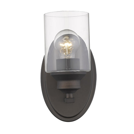 Bronze Wall Light with Clear Glass Shade Single Light Fixture Home Decor > Lighting > Wall Lighting > Wall Sconces TriadCommerceInc
