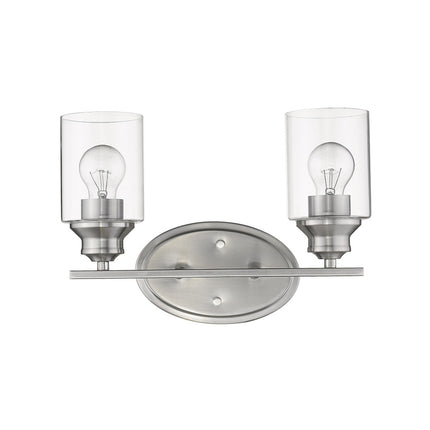 Two Light Silver Wall Sconce with Clear Glass Shades Home Decor > Lighting > Wall Lighting > Wall Sconces TriadCommerceInc