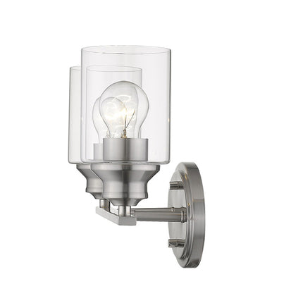 Two Light Silver Wall Sconce with Clear Glass Shades Home Decor > Lighting > Wall Lighting > Wall Sconces TriadCommerceInc