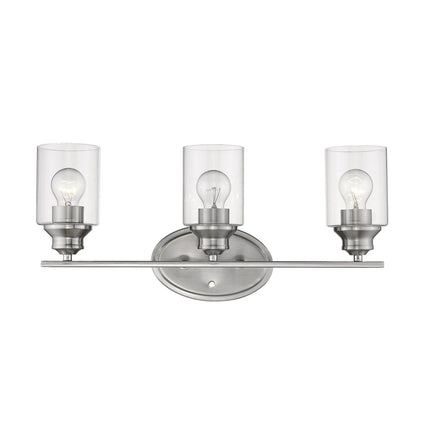 Three Light Silver Wall Sconce with Clear Glass Shade Home Decor > Lighting > Wall Lighting > Wall Sconces TriadCommerceInc