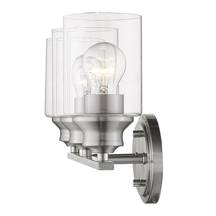 Three Light Silver Wall Sconce with Clear Glass Shade Home Decor > Lighting > Wall Lighting > Wall Sconces TriadCommerceInc