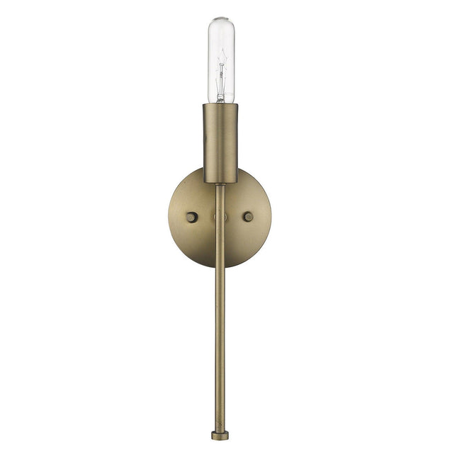 Dull Gold Narrow Bulb Wall Light Home Decor > Lighting > Wall Lighting > Wall Sconces TriadCommerceInc