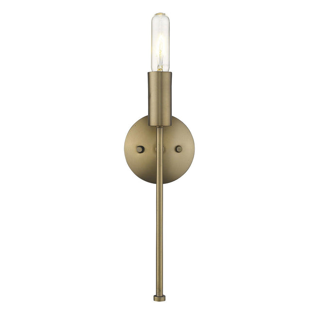 Dull Gold Narrow Bulb Wall Light Home Decor > Lighting > Wall Lighting > Wall Sconces TriadCommerceInc