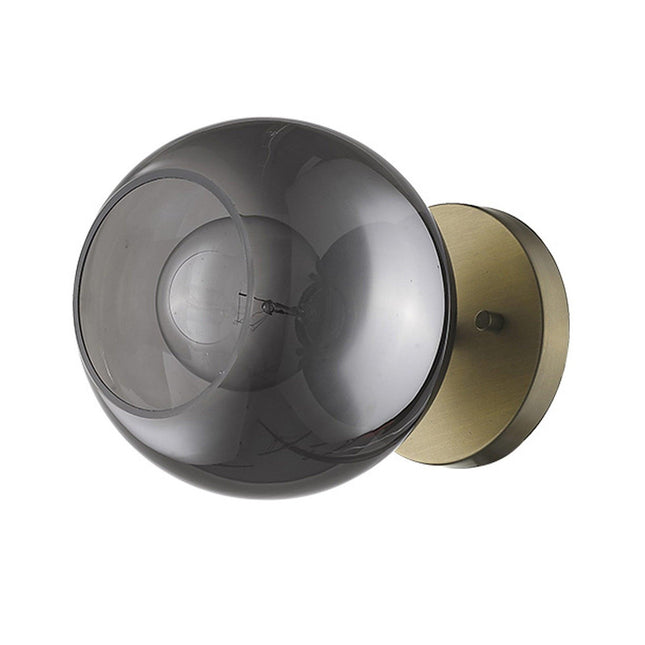 Gold and Smoked Glass Wall Light Home Decor > Lighting > Wall Lighting > Wall Sconces TriadCommerceInc