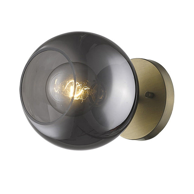 Gold and Smoked Glass Wall Light Home Decor > Lighting > Wall Lighting > Wall Sconces TriadCommerceInc