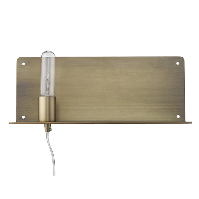 XL Dull Gold Shelf Wall Light Wall Lighting TriadCommerceInc   