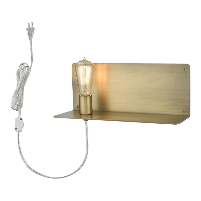 XL Dull Gold Shelf Wall Light Wall Lighting TriadCommerceInc   