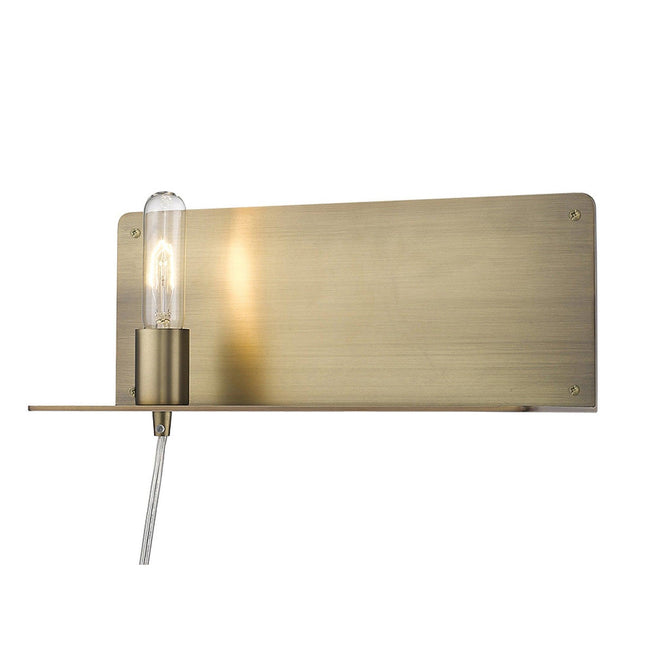 XL Dull Gold Shelf Wall Light Wall Lighting TriadCommerceInc   